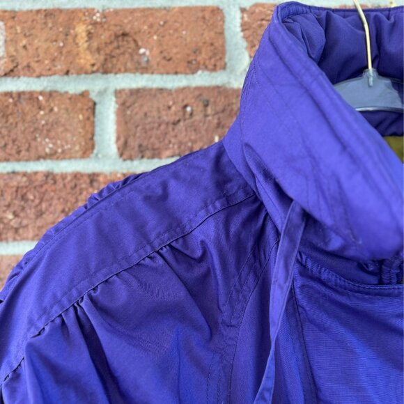 Vintage PAO Purple Puffer Coat M Gold Buttons - Picture 9 of 11